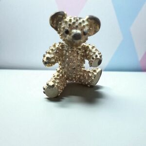 Vintage Gold-Tone Teddy Bear Brooch ✨